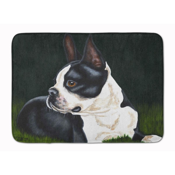 Jensendistributionservices Boston Terrier Beauty Machine Washable Memory Foam Mat MI2550521 - main